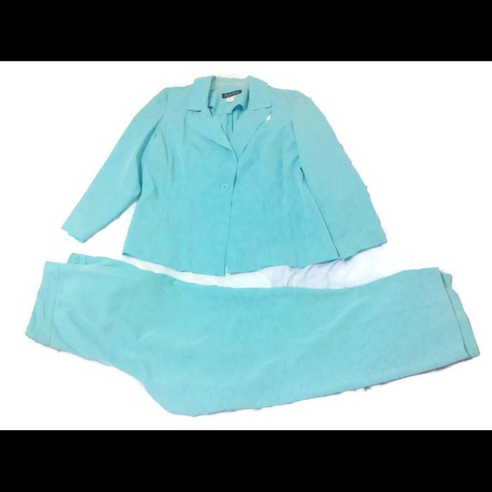 Blacker By Stanley Blacker Baby Blue Pantsuit